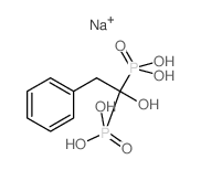 sodium,(1-hydroxy-2-phenyl-1-phosphonoethyl)phosphonic acid Structure