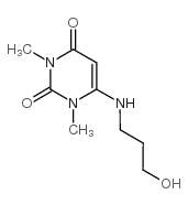 4-(3-羟丙基氨基)-1,3-二甲基脲嘧啶结构式