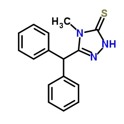 5-benzhydryl-4-Methyl-4H-1,2,4-triazole-3-thiol结构式