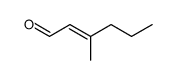 (E)-3-methyl-hex-2-enal结构式