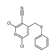 2,6-dichloro-4-(phenylsulfanylmethyl)pyridine-3-carbonitrile Structure