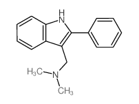 N,N-dimethyl-1-(2-phenyl-1H-indol-3-yl)methanamine结构式