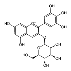 Delphinidin 3-O-glucoside Structure