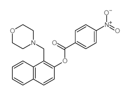 2-Naphthalenol,1-(4-morpholinylmethyl)-, 2-(4-nitrobenzoate) Structure
