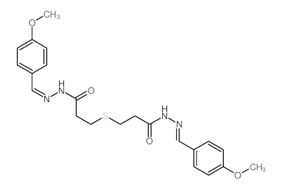 Propanoic acid,3,3'-thiobis-, bis[[(4-methoxyphenyl)methylene]hydrazide] (9CI)结构式
