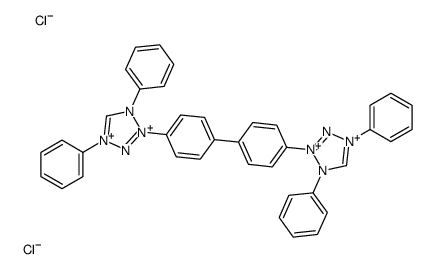 2-[4-[4-(1,4-diphenyltetrazole-1,4-diium-2-yl)phenyl]phenyl]-1,4-diphenyltetrazole-1,4-diium,dichloride Structure