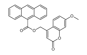 (7-methoxy-2-oxochromen-4-yl)methyl anthracene-9-carboxylate结构式
