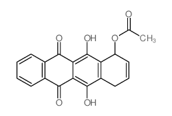 5,12-Naphthacenedione,7-(acetyloxy)-7,10-dihydro-6,11-dihydroxy-结构式