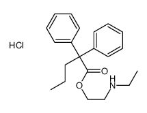 2-(ethylamino)ethyl 2,2-diphenylpentanoate,hydrochloride Structure
