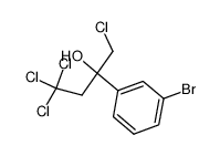 3-bromo-α-(chloromethyl)-α-(2,2,2-trichloroethyl)benzenemethanol结构式