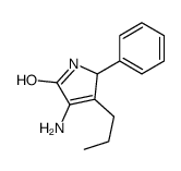 4-amino-2-phenyl-3-propyl-1,2-dihydropyrrol-5-one结构式