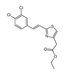 ethyl 2-[2-[2-(3,4-dichlorophenyl)ethenyl]-1,3-thiazol-4-yl]acetate结构式