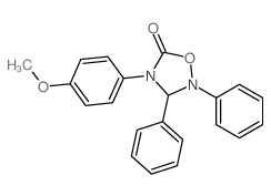 4-(4-methoxyphenyl)-2,3-diphenyl-1,2,4-oxadiazolidin-5-one结构式
