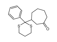 3-(2-phenyl-1,3-dithian-2-yl)cycloheptan-1-one结构式