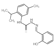 Hydrazinecarbothioamide,2-[(2-hydroxyphenyl)methylene]-N-[5-methyl-2-(1-methylethyl)phenyl]-结构式