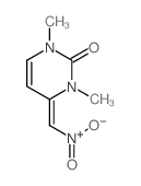 (4E)-1,3-dimethyl-4-(nitromethylidene)pyrimidin-2-one Structure