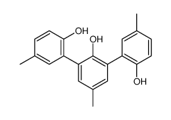 2,6-bis(2-hydroxy-5-methylphenyl)-4-methylphenol结构式