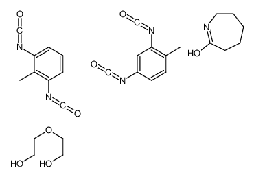 azepan-2-one,1,3-diisocyanato-2-methylbenzene,2,4-diisocyanato-1-methylbenzene,2-(2-hydroxyethoxy)ethanol Structure