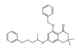 8-Benzyloxy-3,3-dimethyl-6-(1-methyl-4-phenyl-butoxy)-3,4-dihydro-2H-naphthalen-1-one结构式