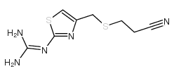 3-(2-胍基-噻唑-4-基甲硫)-丙腈结构式