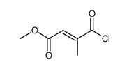(E)-3-carbomethoxy-2-methylpropenoyl chloride结构式