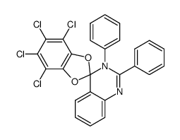 4,5,6,7-tetrachloro-2',3'-diphenyl-spiro[1,3-benzodioxole-2,4'(3'H)-quinazoline]结构式