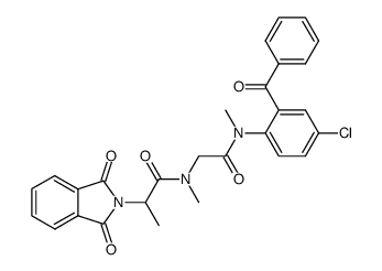 N-(N-phthaloyl-DL-alanyl)-N'-methyl-2'-benzoyl-4'-chlorosarcosinanilide Structure