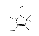 1-potassio-2,5-dihydro-4,5-diethyl-2,2,3-trimethyl-1H-1,2,5-azasilaborole结构式