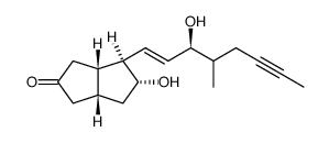 (3aS,4R,5R,6aR)-5-hydroxy-4-((3S,E)-3-hydroxy-4-methyloct-1-en-6-ynyl)hexahydropentalen-2(1H)-one结构式