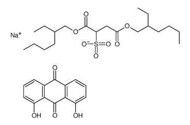 sodium,1,4-bis(2-ethylhexoxy)-1,4-dioxobutane-2-sulfonate,1,8-dihydroxyanthracene-9,10-dione结构式