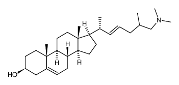 (22E,25R,S)-26-(dimethylamino)cholesta-5,22-dien-3β-ol结构式