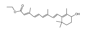 rac-(2E,4E,6E,8E)-3,7-dimethyl-9-(2,6,6-trimethyl-3-hydroxy-1-cyclohexen-1-yl)-2,4,6,8-nonatetraenoic acid ethyl ester结构式