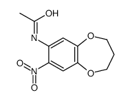7-乙酰氨基-8-硝基-3,4-二氢-2H-1,5-苯并二氧杂卓结构式