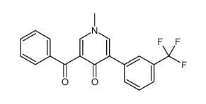 3-benzoyl-1-methyl-5-[3-(trifluoromethyl)phenyl]pyridin-4-one Structure