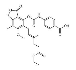 ethyl O-(N-(4-carboxyphenyl)carbamoyl)mycophenolate structure
