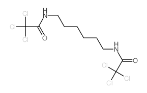 2,2,2-trichloro-N-[6-[(2,2,2-trichloroacetyl)amino]hexyl]acetamide结构式
