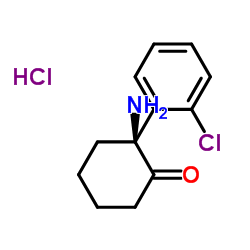 (2S)-2-Amino-2-(2-chlorophenyl)cyclohexanone hydrochloride (1:1)结构式