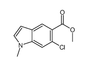 6-氯-1-甲基-1H-吲哚-5-羧酸甲酯结构式
