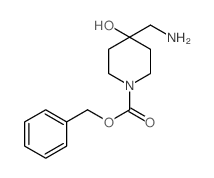 Benzyl 4-(aminomethyl)-4-hydroxypiperidine-1-carboxylate结构式
