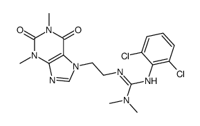 7-(2-(2-(2,6-Dichlorophenyl)-3,3-dimethylguanidino)ethyl)theophylline hydrochloride结构式