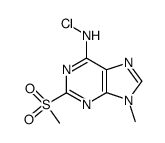 chloro-(2-methanesulfonyl-9-methyl-9H-purin-6-yl)-amine结构式