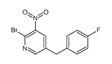 2-bromo-5-[(4-fluorophenyl)methyl]-3-nitropyridine Structure