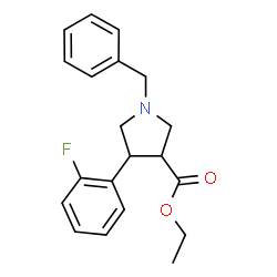 反式-1-苄基-4-(2-氟苯基)吡咯烷-3-羧酸乙酯图片