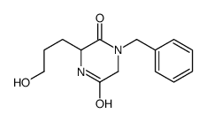 1-benzyl-3-(3-hydroxypropyl)piperazine-2,5-dione Structure