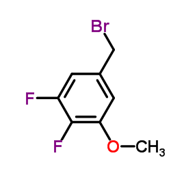 4-溴甲基-6-甲氧基-1,2-二氟苯结构式