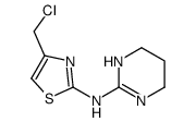 4-(chloromethyl)-N-(1,4,5,6-tetrahydropyrimidin-2-yl)-1,3-thiazol-2-amine结构式