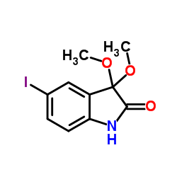 5-Iodo-3,3-dimethoxy-1,3-dihydro-2H-indol-2-one Structure