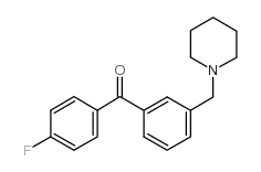 4'-FLUORO-3-PIPERIDINOMETHYL BENZOPHENONE结构式