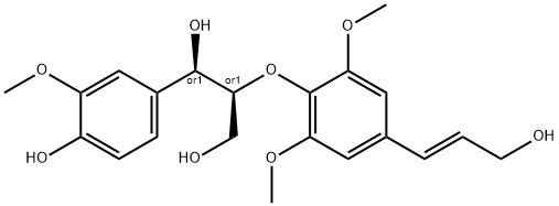 赤式愈创木酚基甘油-β-O-4'-芥子醇醚结构式