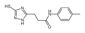 N-(4-methylphenyl)-3-(5-sulfanylidene-1,2-dihydro-1,2,4-triazol-3-yl)propanamide结构式